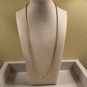 Gold Plated Snake 18in Chain Necklace